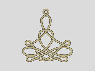 Meditation logo single line