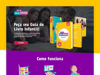 Guia do Livro Infantil LP book desktop landing page leiturinha lp