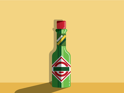 Green Tobasco condiment green tobasco illustation illustrator minimal design tobasco