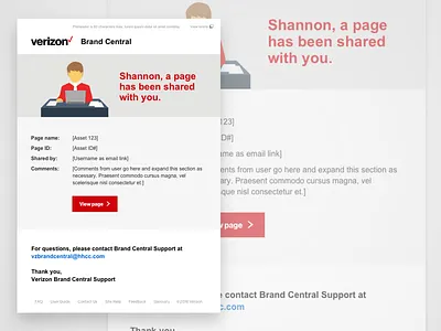 Verizon Brand Central Email Template code friendly email email email design email standards email template notification share template verizon