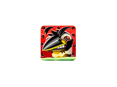 Crazy Crows Game Icon @characterdesign character crow gameicon gameicondesign illustration