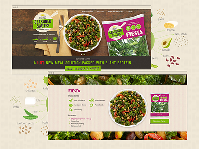 Seasoned Sautés Website illustration one page responsive seasoned sautés website