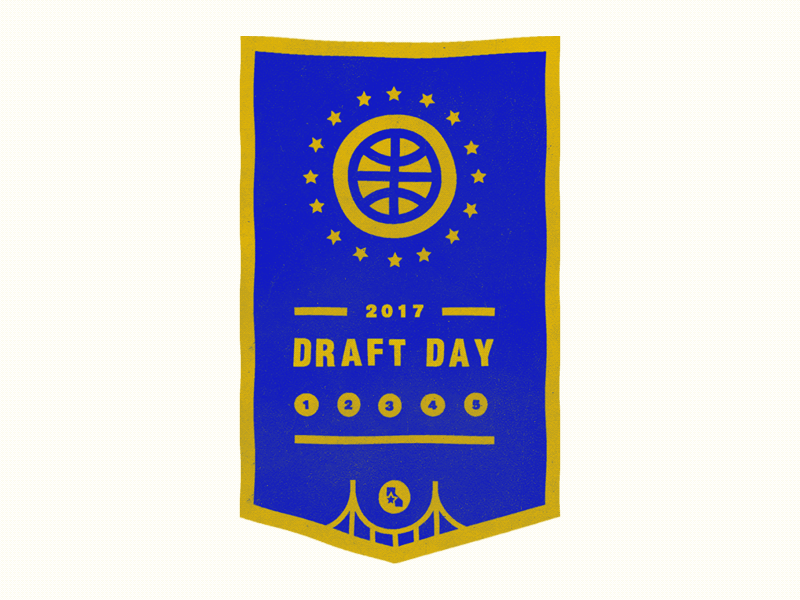 Draft Banner banner basketball cali california golden state illustration motion sports type typography warriors