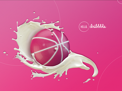 Hello! 3d c4d debut dribbble firstshot ps