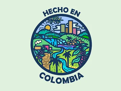Colombia colombia color illustration shirt vector