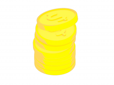 Coin Drop c4d cel coins dynamic toon