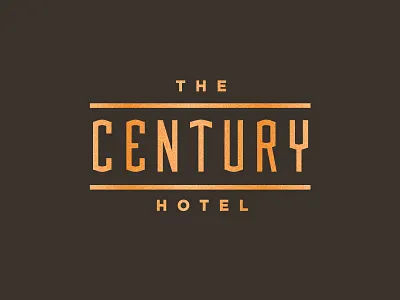 Century logo art deco design foil gold graphic design hotel lettering logo