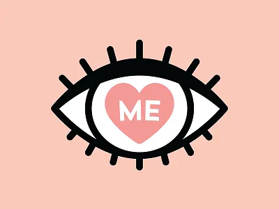 Eye Heart Me eye eyeball heart love pink self love