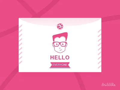 Hello Dribbble illustration
