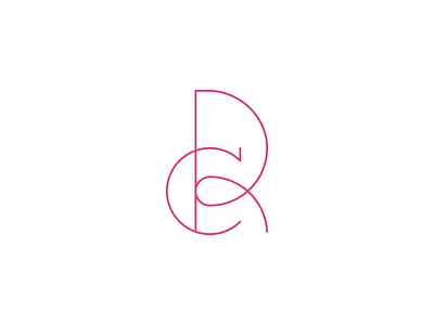 RC monogram client work custom type logo monogram type