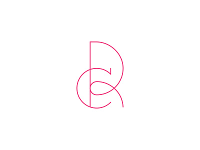 RC monogram client work custom type logo monogram type