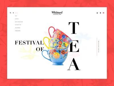 Whittard Concept homepage landing page product landing page web design