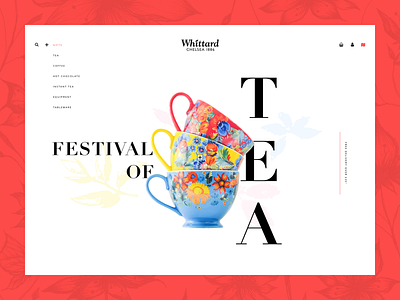 Whittard Concept homepage landing page product landing page web design