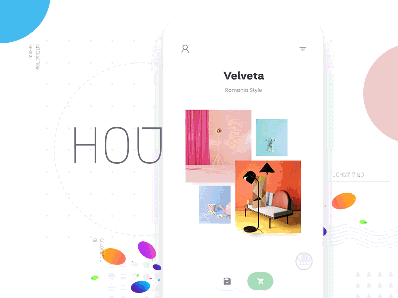 House Interior app app design desktop gif interface interior ios johnyvino principle ui user ux