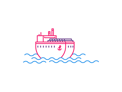 Ship Freighter freighter graphic design icon design illustration ship shipping water