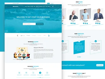 BBusiness - Onepage Business PSD Template agency bbusiness business company corporate finance landing minimal modern onepage portfolio psd