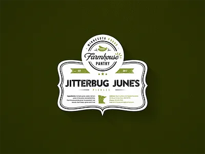 Pikcles Label design label logo pickles sticker