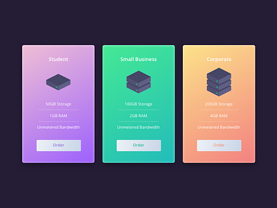 Plan Pricing Concept card concept idea plan pricing ui ux