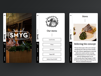 SMYG Helsinki finland helsinki responsive design restaurant ui design ux design web design website