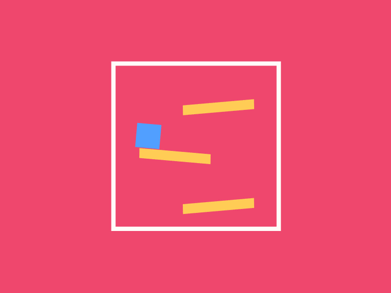 Square Drop Loader bodymovin collision drop gravity javascript loader newton 2 physics platform slide square svg