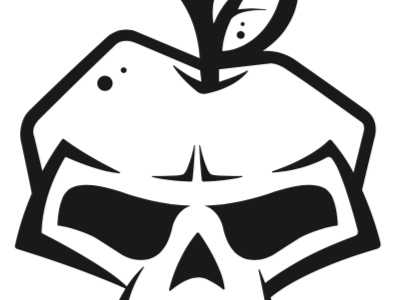 Bad Apple apple bad apple garage logo skull