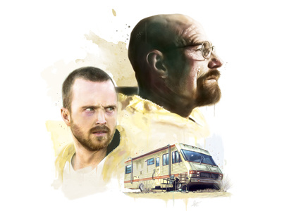 BREAKING BAD ILLUSTRATIONS cintiq digital art digital painting illustration portrait