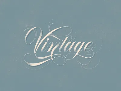 Vintage - Flourish Typeface cursive flourish font hand lettering made poster script spencerian typeface typo vintage