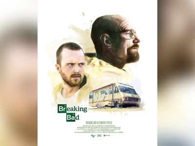 BREAKING BAD ILLUSTRAYED POSTER cintiq digital art digital painting illustration portrait