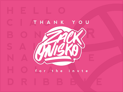 Hello Dribbble debut hello invite lettering logo text type