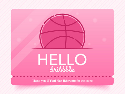 Hello Dribbble debut dribble first shot