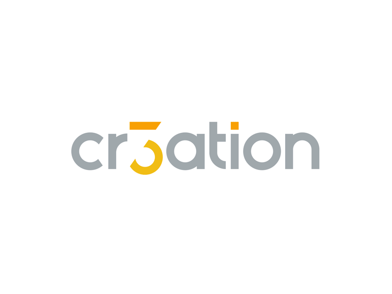cr3ation logotype branding custom type grid identity lettering logo logotype sans serif thread type typography wordmark