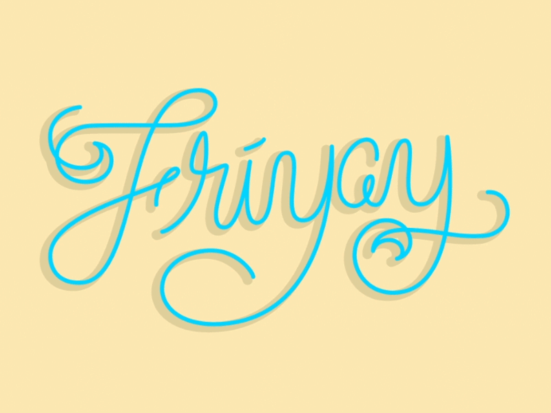 Friyay animation design friyay graphic design hand lettering lettering