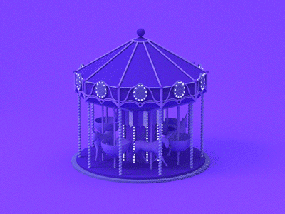 Amusement Park Series: Carousel 3d animation art c4d cg digital gif motion graphics visual