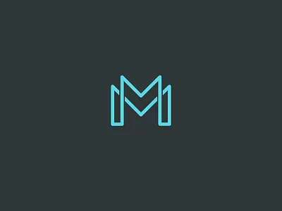 MMonogram blue electric letter m monogram