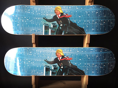 "Darth Idious" Skateboard Decks darth idious empire strikes back skateboard trump vader