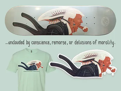 "Purity" Trump Alien Products alien hr giger skateboarding trump