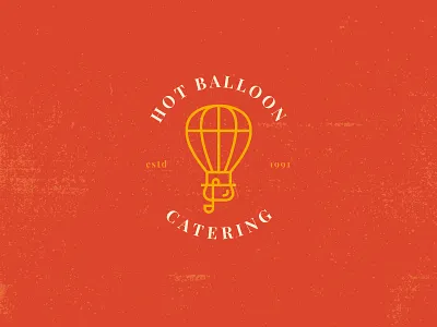 Balloon Catering air balloon catering dailylogochallenge food logo pot vintage