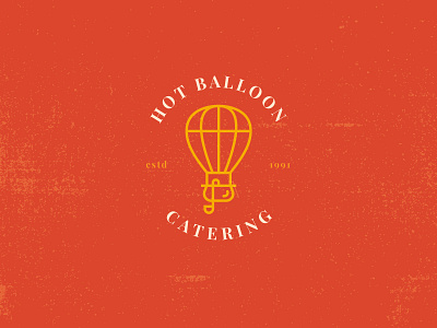 Balloon Catering air balloon catering dailylogochallenge food logo pot vintage