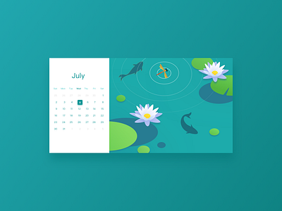 calendar card daily lotus ui