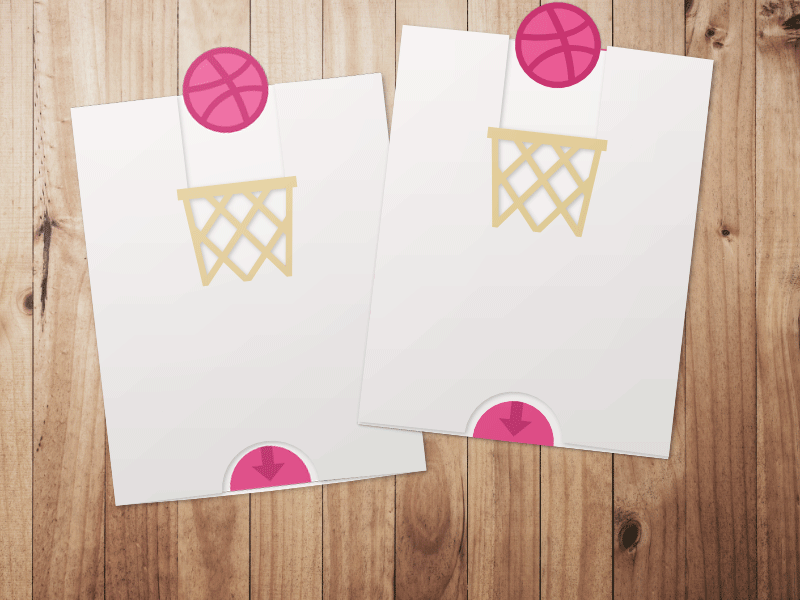 Hello Dribbble card clipping cutout dribbble hello paper thank you thanks