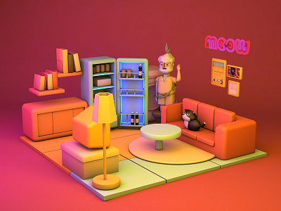 meow 3d c4d