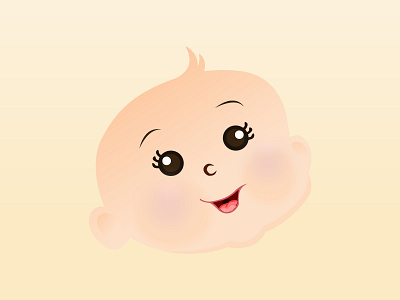 Baby Face Character Design art baby character design digital face illustartions vector