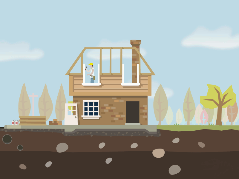 Life of a House - Year 1 - Autumn building construction house illustration lifeofahouse