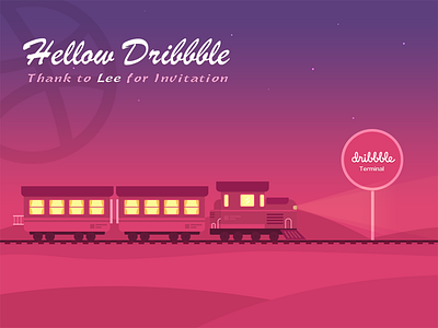 Hellow Dribbble dribbble hellow