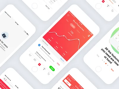 Pressure Heart Assistant App android app chart data graphs health heart ios medical ui user interface ux