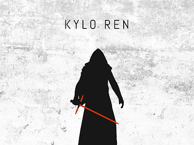 Kylo grunge poster silhouette star wars