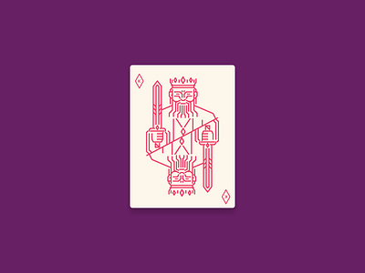 The King card diamond graphic design icon icon design illustration king of diamonds playing card