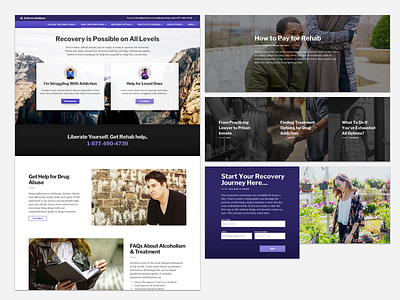 Addiction Culture addiction design hero images purple tiles typography ui ux webdesign website