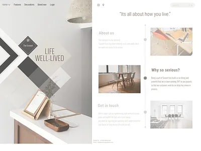 Interior Design Mag dribbble interior design landing page web website