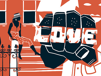 Do the Right Thing / 3 black brooklyn do the right thing fan art illustration movie music new york spike lee summer sun